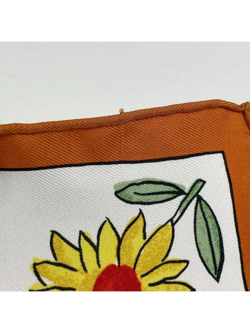 Hermes Petit Carre Retour a la Terre Return Scarf Silk Orange Multicolor - Picture 3 of 4